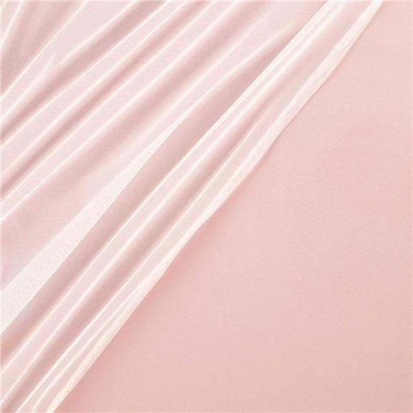 Catarina Layered Solid Room Darkening Blackout and Sheer Grommet, 52"x84" - Picture 4 of 6